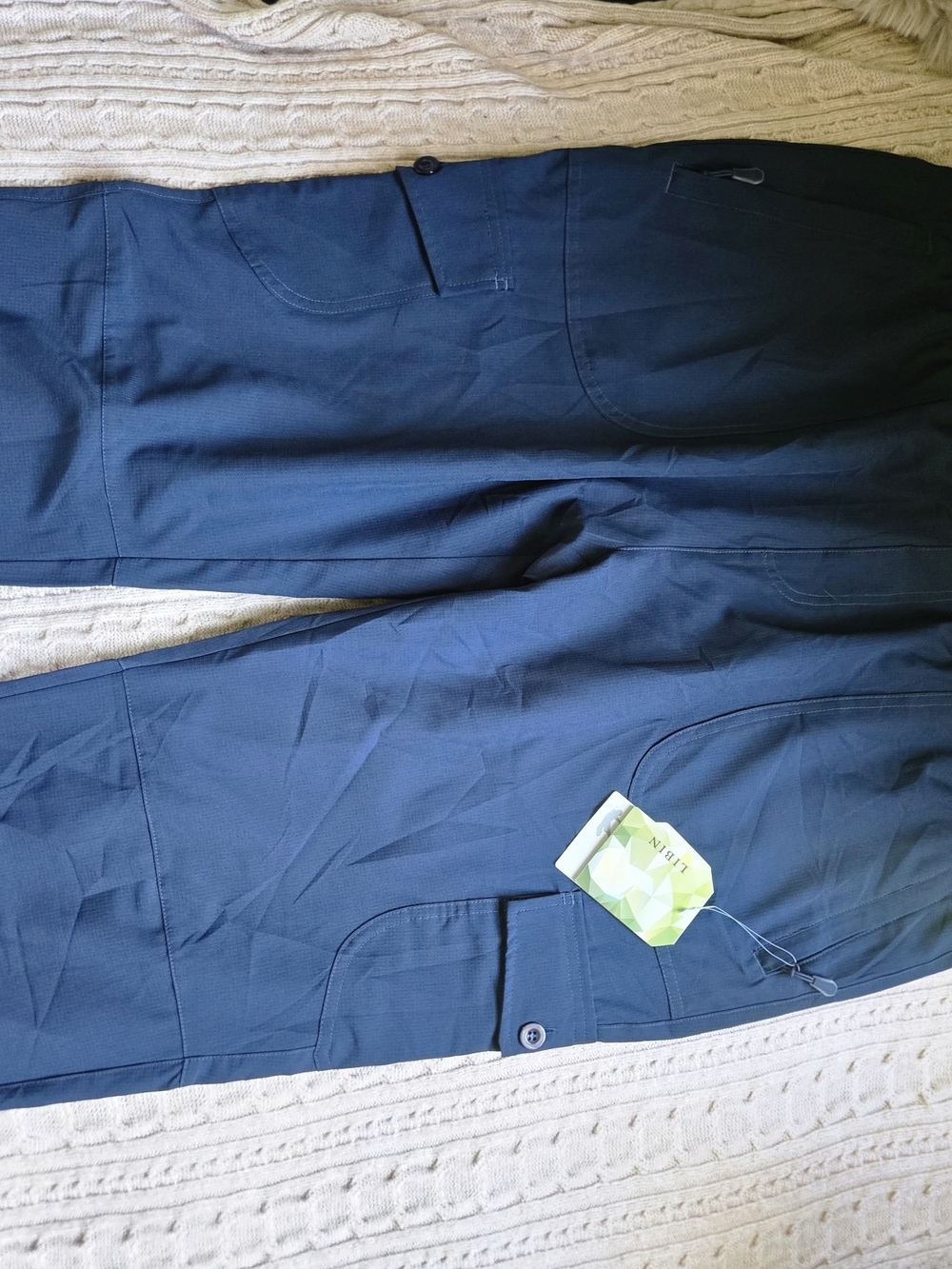 Plus Ljbjn Women's Dark Blue Cargo Capri